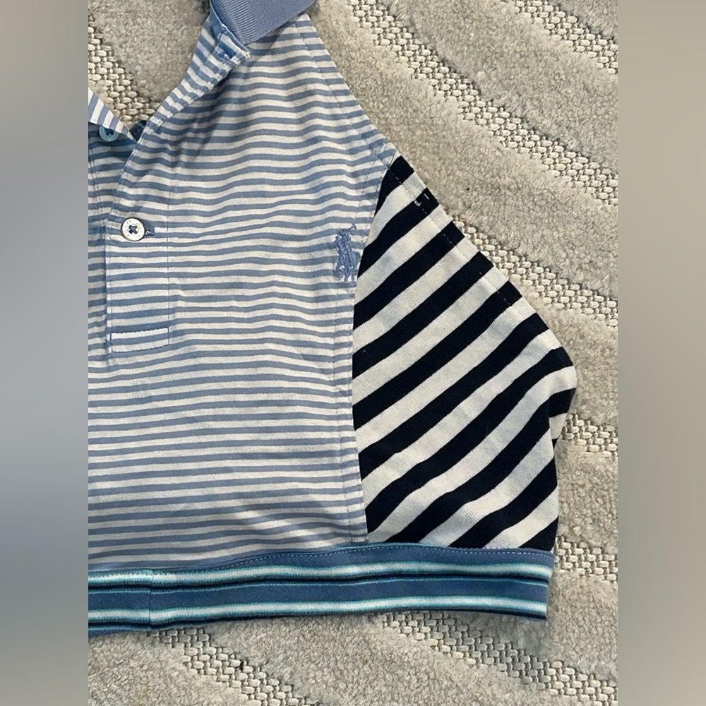 Vintage Y2K Ralph Lauren Polo Striped Cropped Halter Tie-Back Top - S/M - Picture 3 of 8